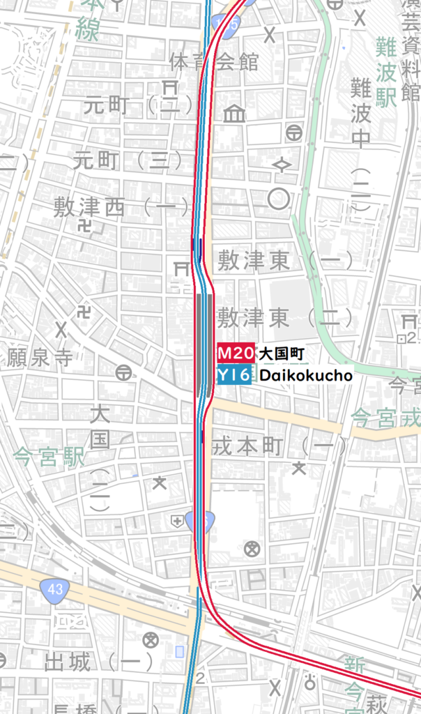 大阪メトロ連絡線・短絡線 配線図 | Osaka Metropolis
