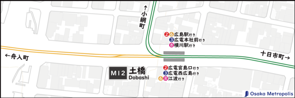 配線図,広島電鉄,広電,市内線,本線,江波線,土橋